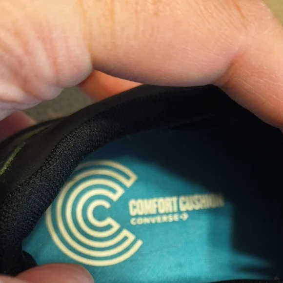 Converse Black and Teal Sneakers - Picture 6 of 6